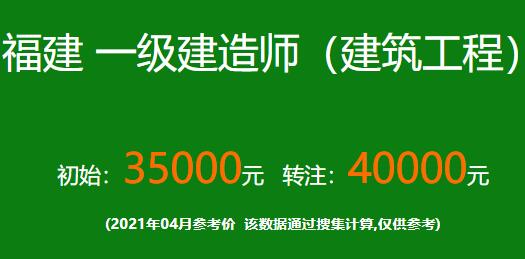 2021福建一级建筑建造师挂靠价格