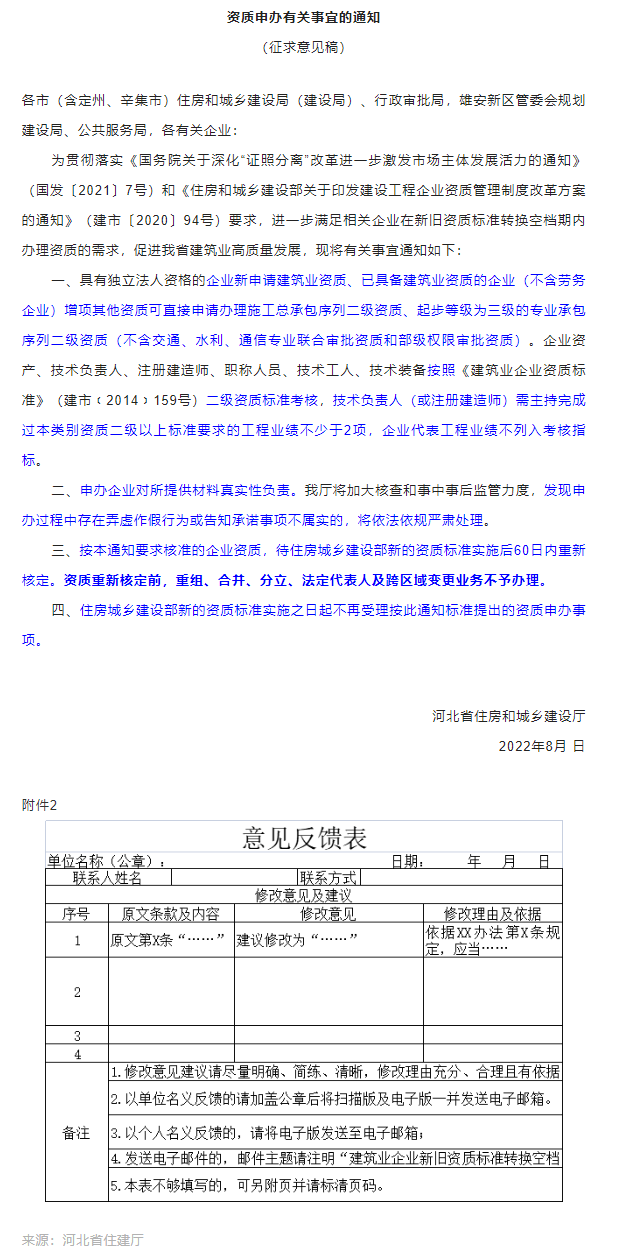 又一省发文！新资质标准快颁发了吗？
