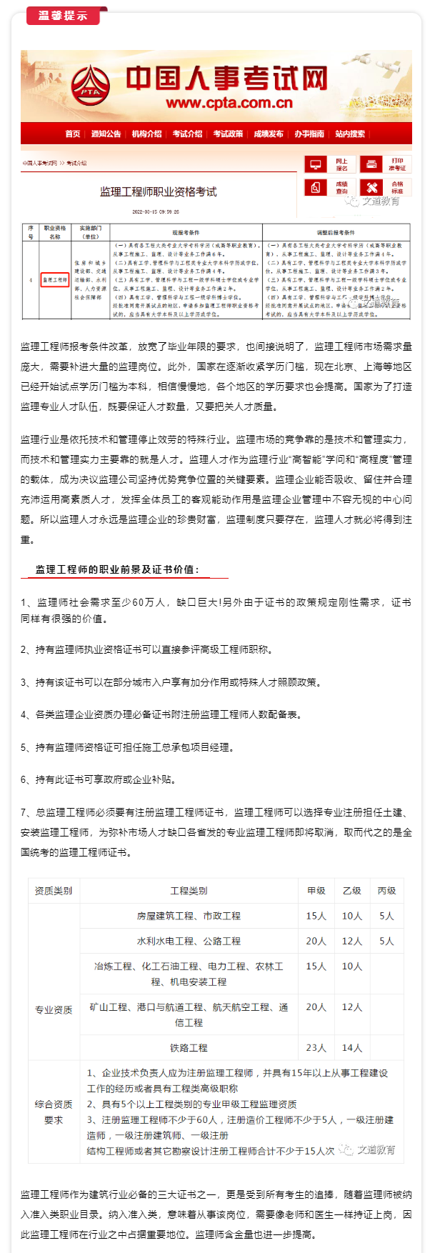 监理工程师前景有多好！市场价格会让你知！