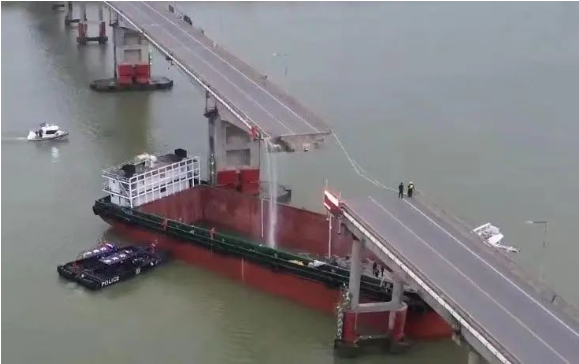突发！广州一大桥断裂，2人死亡、3人失联！