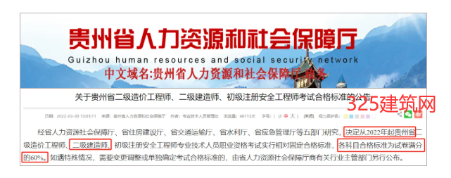 贵州二级建造师考试成绩查询！